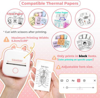 T02 Inkless Mini Printer